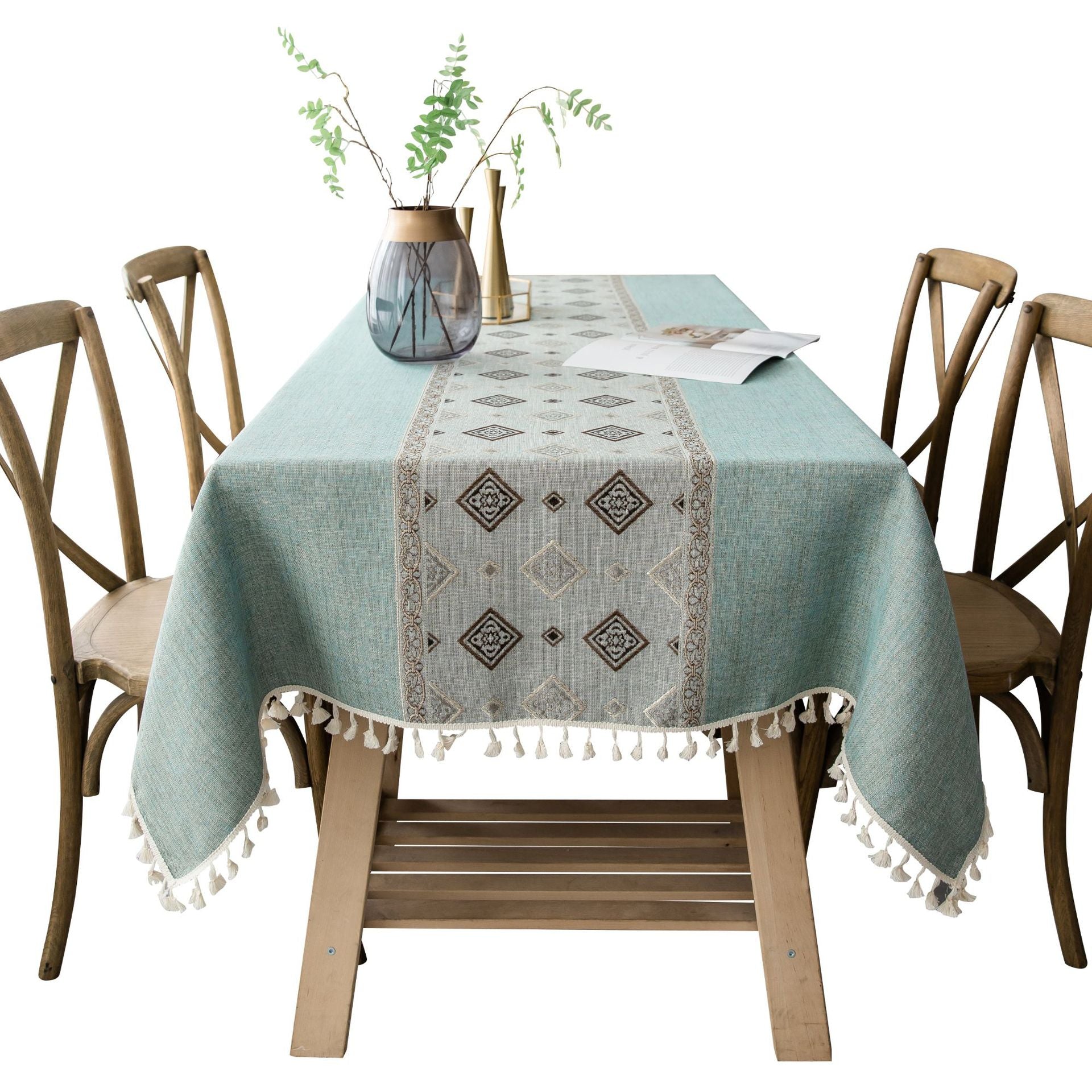 Tovaglia Lavabile in Lino | Stile Etnico Mediterraneo