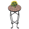 Vidaxl side table mosaic terracotta colored