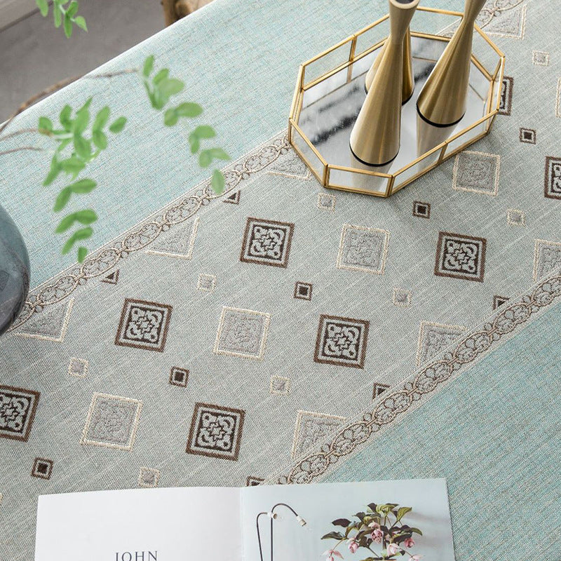 Tovaglia Lavabile in Lino | Stile Etnico Mediterraneo