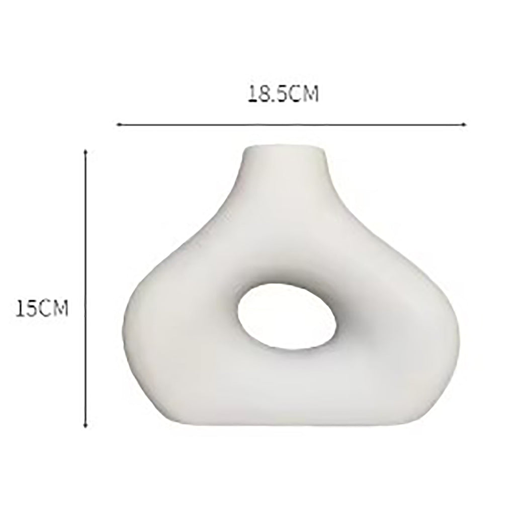 Vaso in Ceramica Bianco | Decoro Minimalista