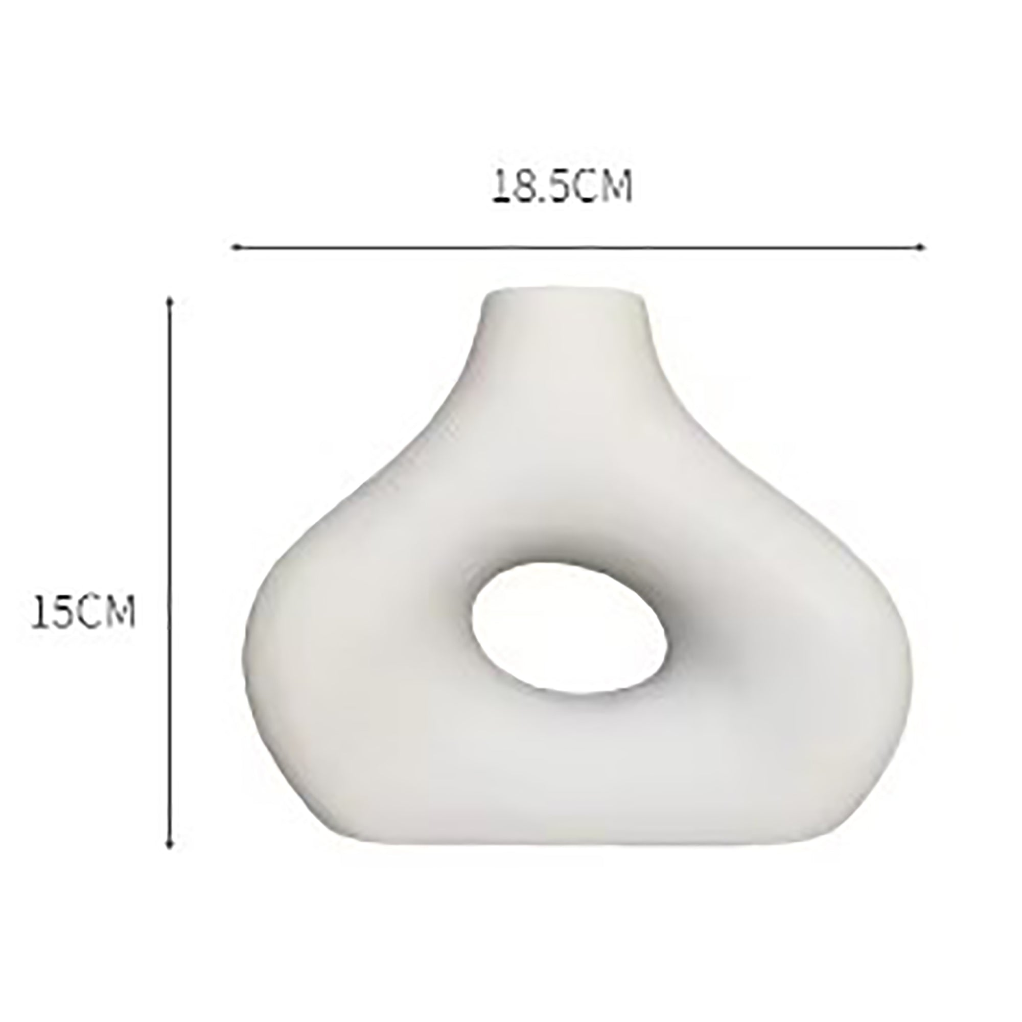 Vaso in Ceramica Bianco | Decoro Minimalista