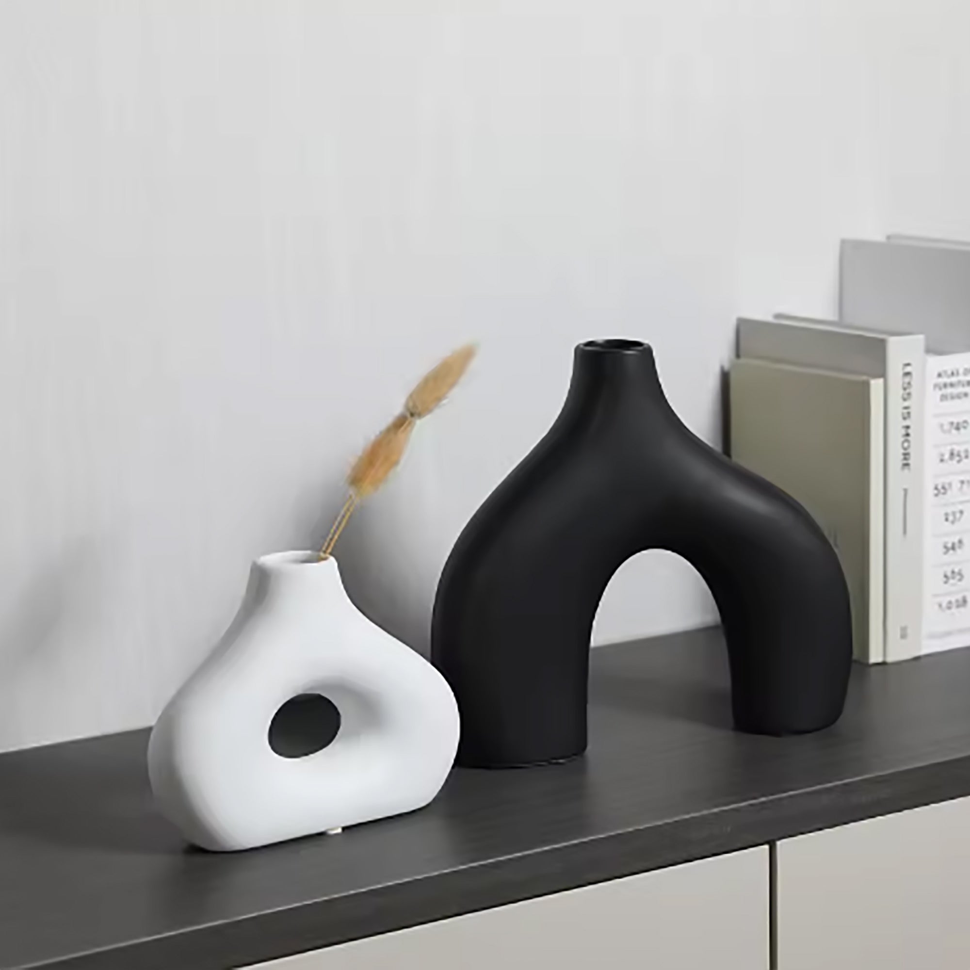 Vaso in Ceramica Bianco | Decoro Minimalista