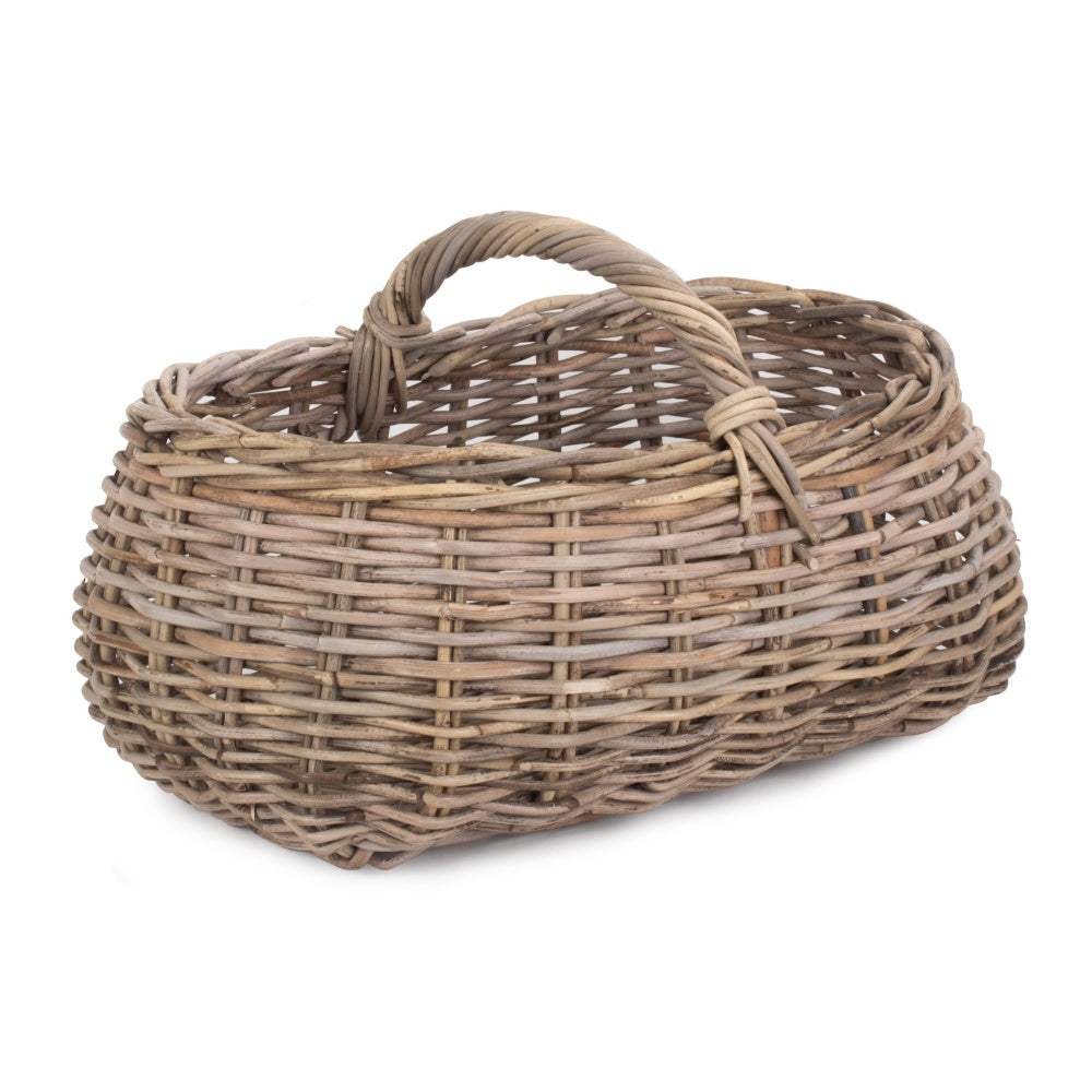 Grey Rattan Market Log Basket