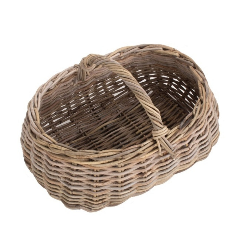 Grey Rattan Market Log Basket