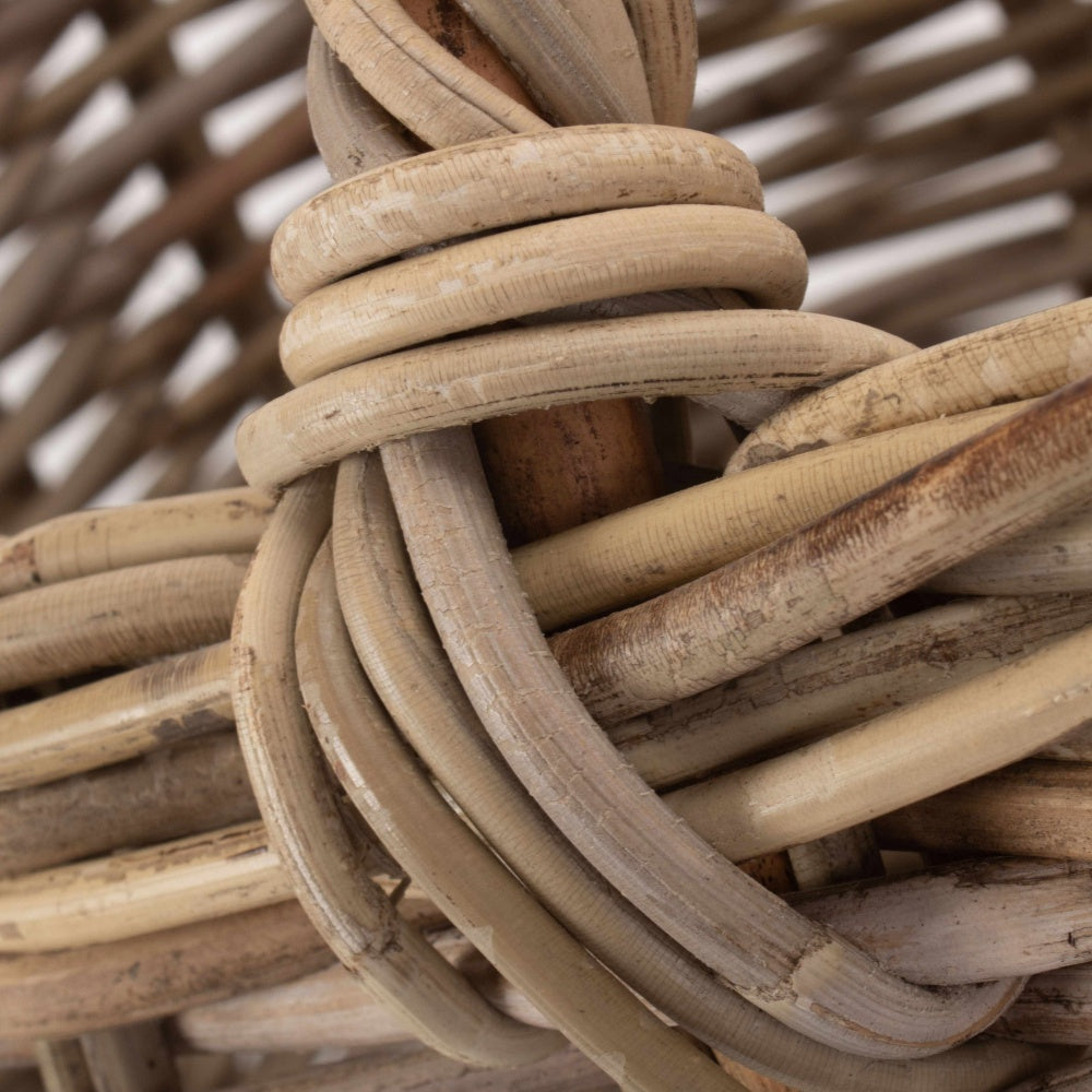 Grey Rattan Market Log Basket