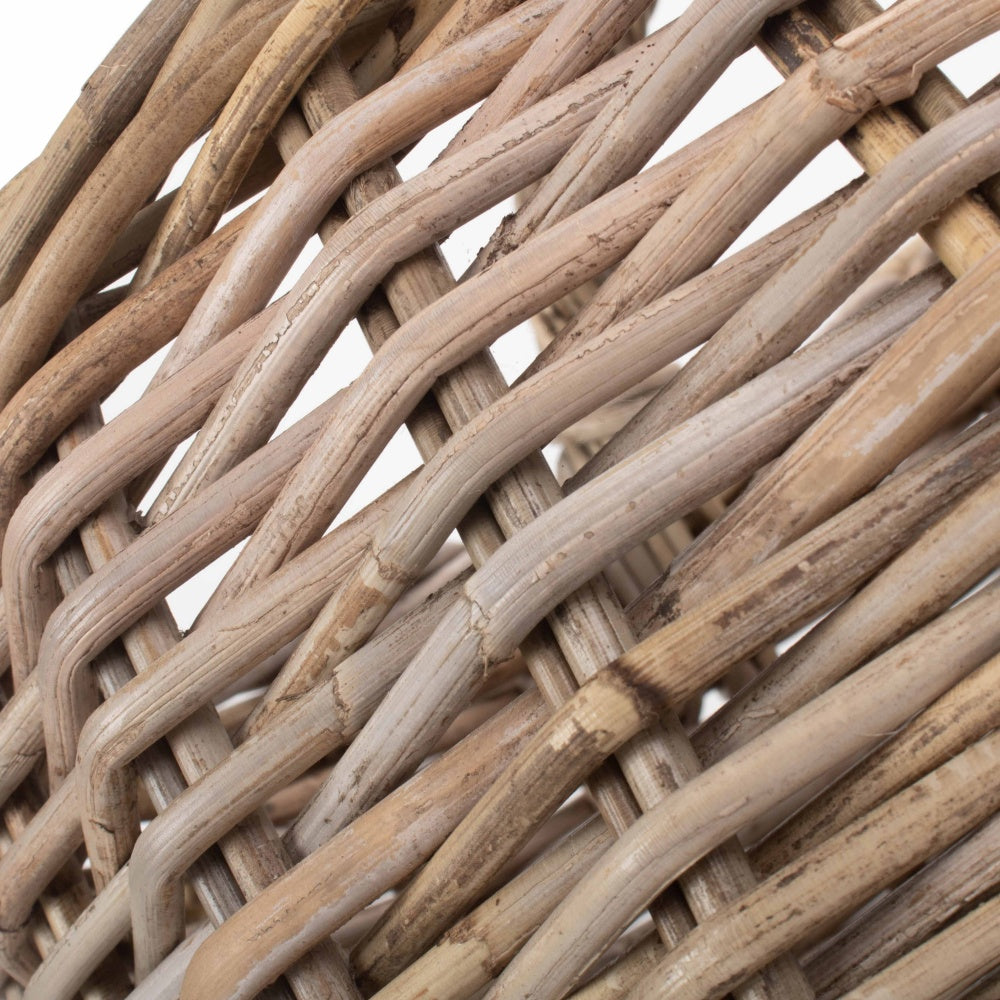 Grey Rattan Market Log Basket